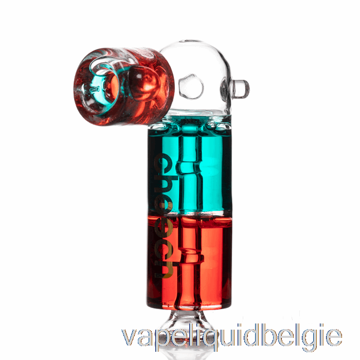 Vape Smaken Cheech Glas Dual Invriesbare Handpijp Rood/blauw